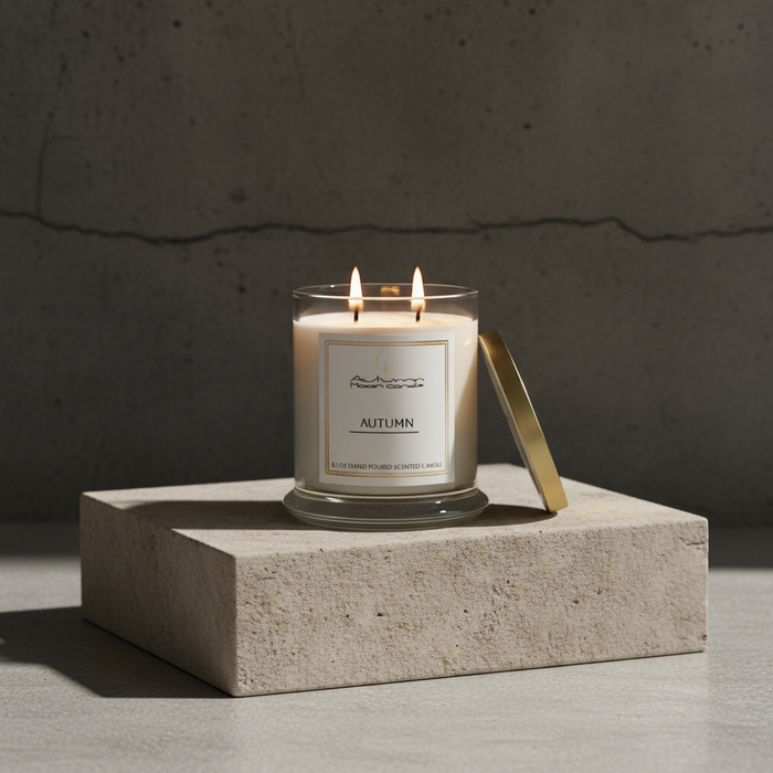 cinnamon vanilla clove fall autumn scented candle autumn moon candle