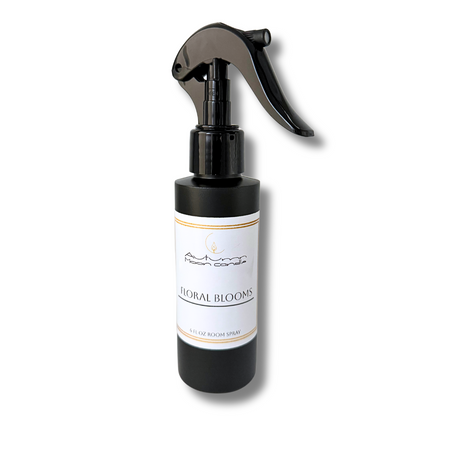 Autumn Moon Candle Room Spray Spray bottle labeled 'Floral Blooms' on a white background