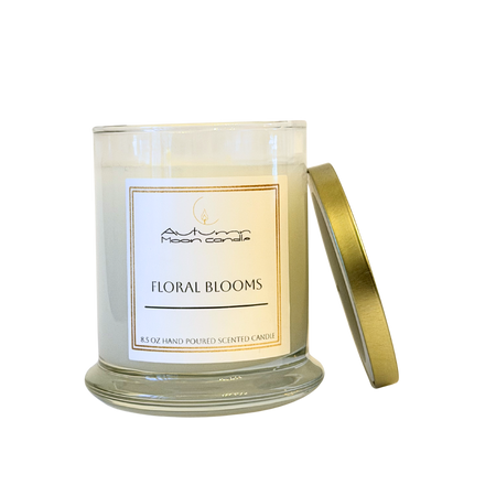 Autumn Moon Candle Floral Blooms hand poured highly scented floral candle