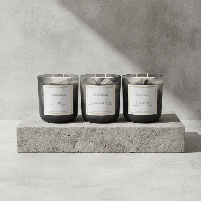3 Autumn Moon Candle Autumn Pumpkin Pie Spice and Balsam Fir