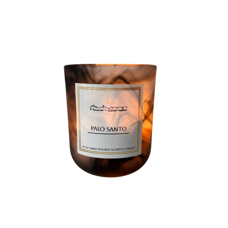Autumn Moon Candle lit 10oz luxury hand poured candle in reusable black glass vessel. Gift boxed luxury scented candle