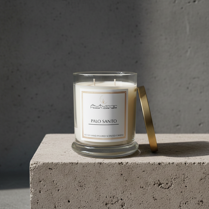 Palo Santo Sandalwood scented candle autumn moon candle