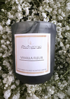 Autumn Moon Candle Vanilla Fleur 10oz candle in black glass jar